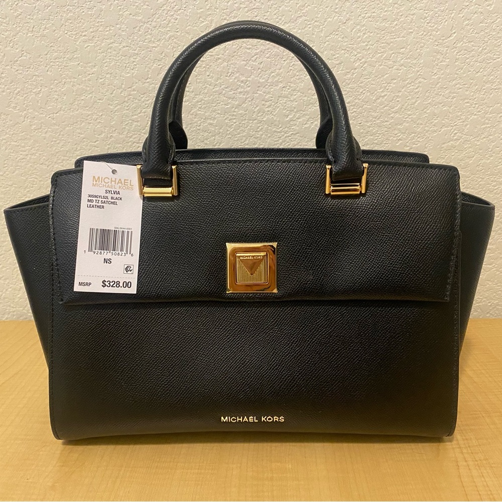 New Michael Kors Black Sylvia Satchel